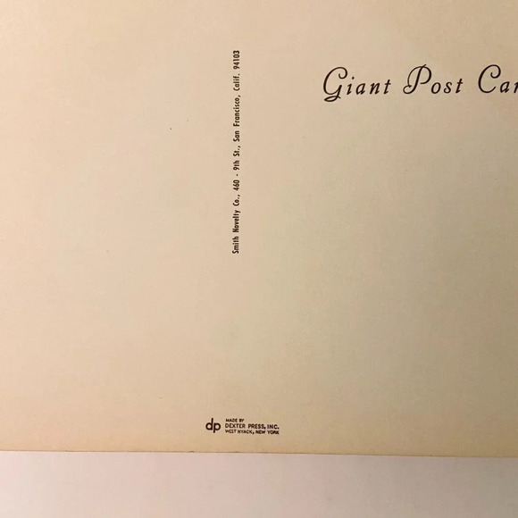 Vintage  San Francisco California Cable Cars Giant Post Card Dexter Press - Picture 7 of 12